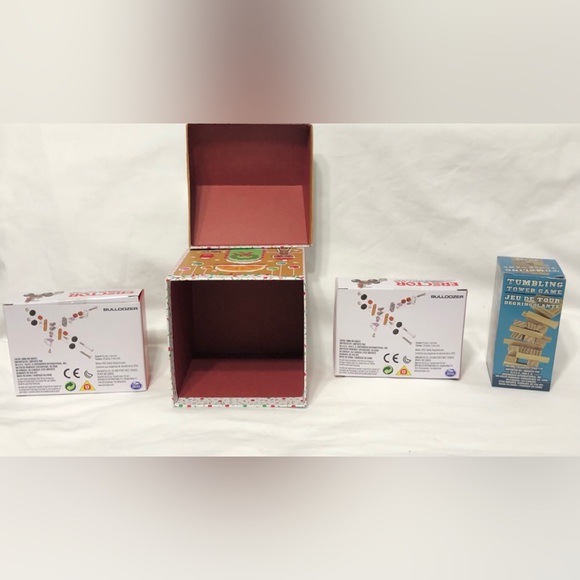 Bundle 2 set bulldozer coffret/Tumbler Tower Game/ginger bread  gift box.aged 6+ - Picture 2 of 3